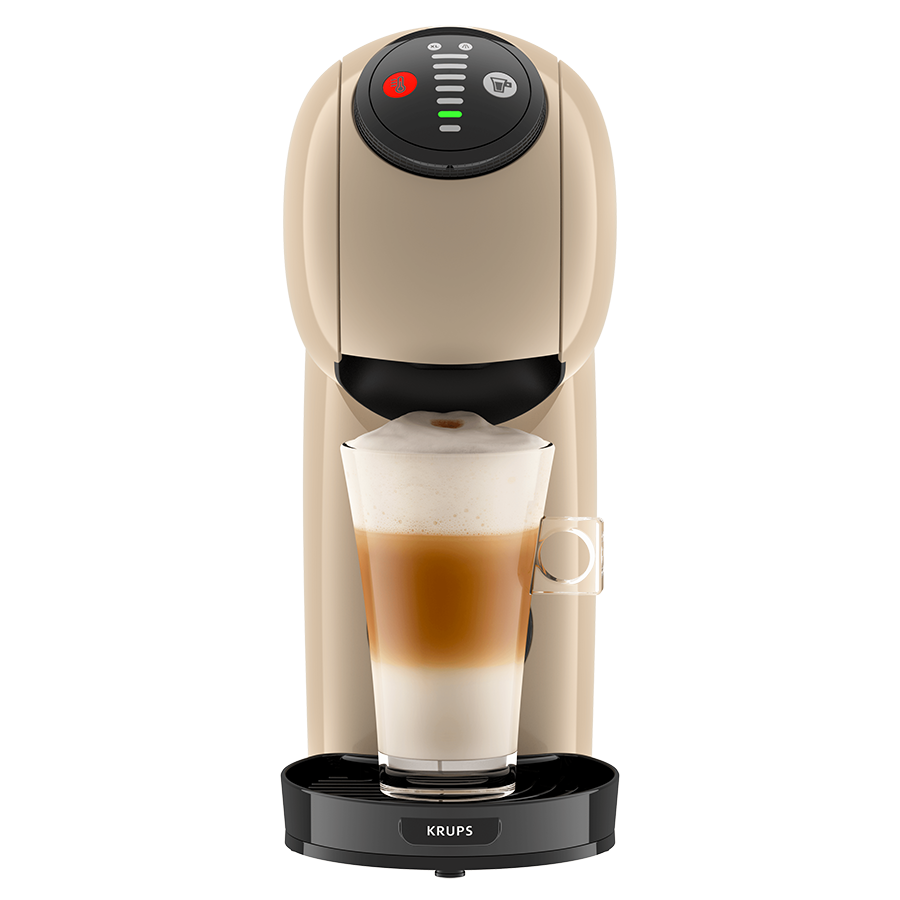 Genio S automatische Kaffeekapselmaschine Taupe von Krups® - Vorderseite - NESCAFÉ® Dolce Gusto®