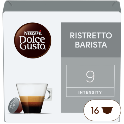 Front view of Barista (16 pods) box